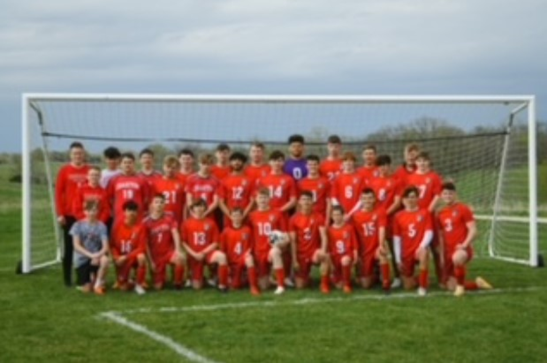 Charger Boys' Soccer team after winning SCC Conference title.